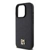 Dkny Dkhmp15Lpshrpsk Iphone 15 Pro6.1 Czarny/Black Hardcase Leather Pattern Monogram Metal Logo Magsafe