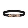 New Female English Letter Combination Fashionable Snap Street Personality Versatile Belt Black
