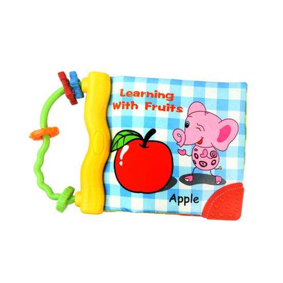 Safe Rich Content Early Learning Washable Cartoon Cloth Rattle Book Toy Birthday Gift Fabric