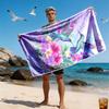 Exquisite Tropical Floral Beach Towel Resort Decor Vibrant Bird Orchid Print Pool Decoration Summer Beach Accessories Home Decor