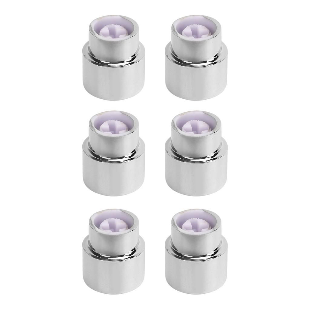 6PCS Guitar Barrel Switch Tip 5 Way Round Retro Plastic Silver Electric Guitar Pickup Switch Knob