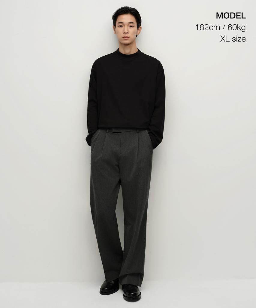 Musinsa Standard [Heat Standard] Mock Neck Long Sleeve T-Shirt [Black]