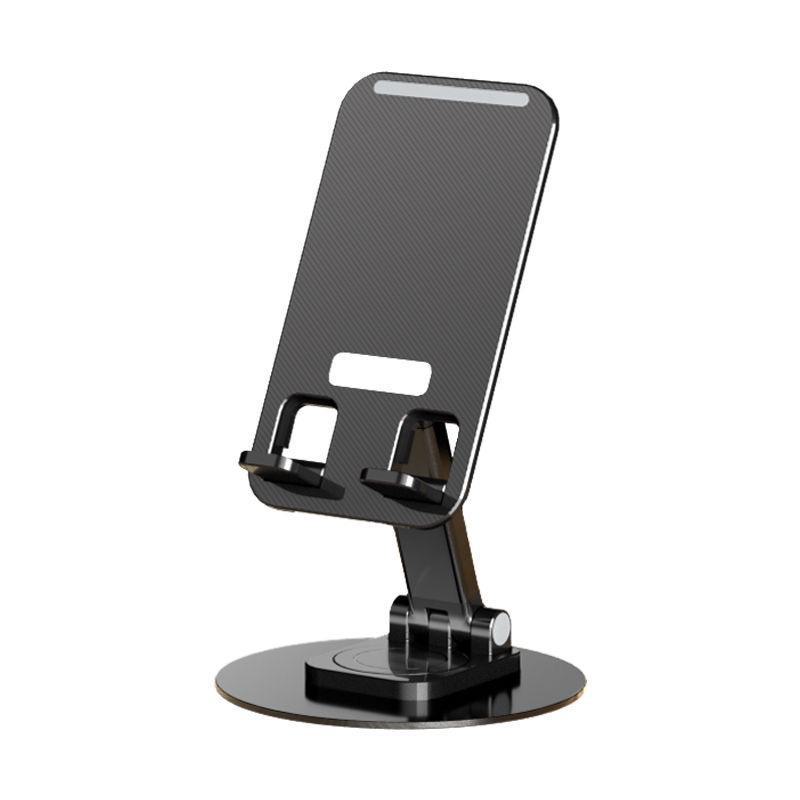 360° Rotating Metal Phone & Tablet Holder - Foldable, Portable, Universal Desktop Stand for iPad & Mobile Devices