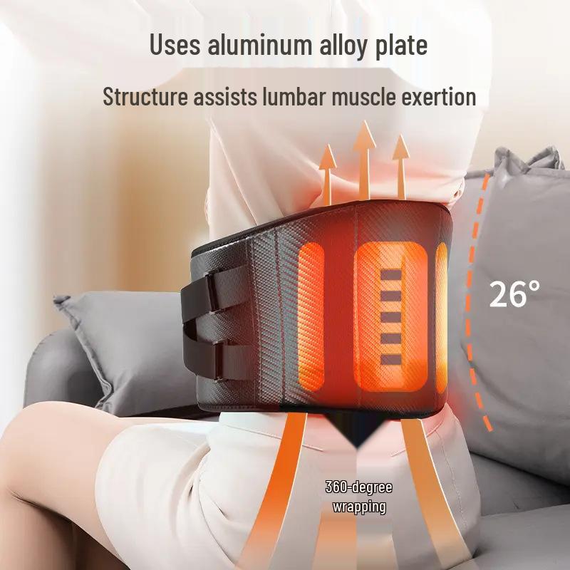 Heated Waist Support & Massager Belt - Electric Hot Compress for Back and Abdomen Relief.