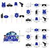 Police Birthday Cake Decor Plugin Pack With Paper Insert For Party And Photo Props