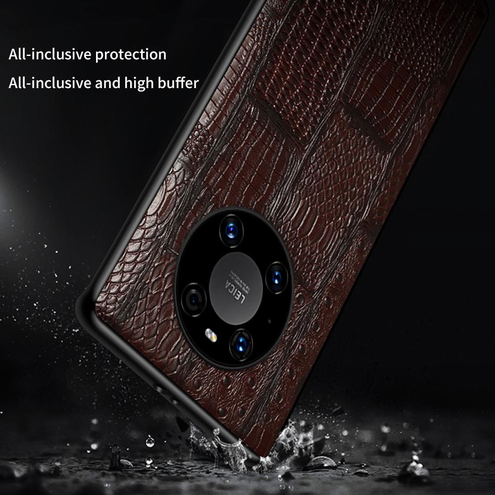 Retro Genuine Leather Phone Case for Huawei P60 Pro Mate 60 60Pro 60RS 40Pro 50Pro Back Cover For Honor Magic 6 5 Pro