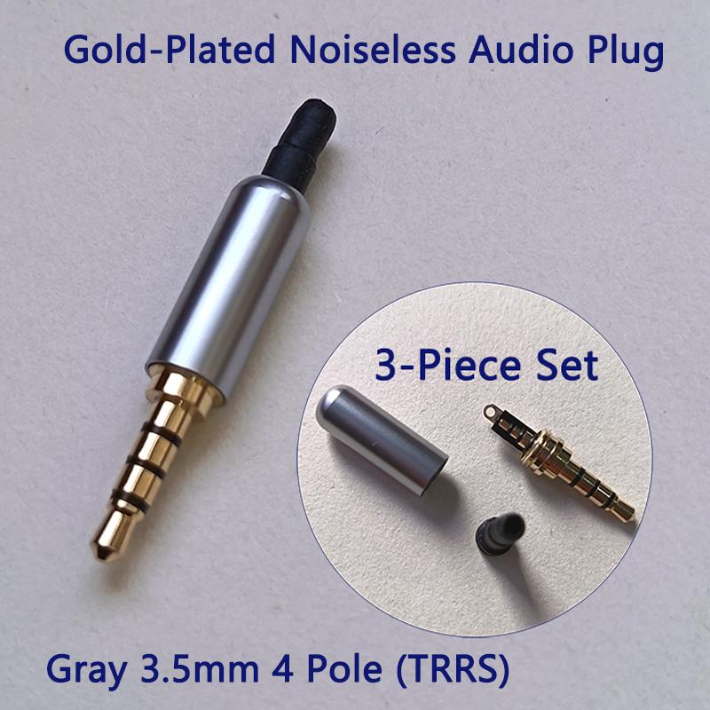 1/3/5 Sets Gold-Plated 3.5mm Stereo Headphone Plug 3 Pole / 4 Pole TRS TRRS Audio Jack Connector for DIY Headphone RepairGood product