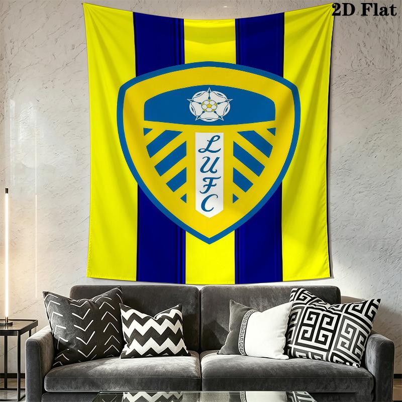 Arazzo da Parete Leeds United Appeso Estetico alla Parete Coperta in Tessuto Stampato Arazzi Decorativi per Camera da Letto Soggiorno Decorazioni per la Casa