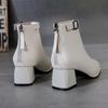 Winter Women's Plush Warm and Fashionable Back Zipper High-heeled Fashion Boots High Top Boots Leather Shoes Midsole Boots Women's Shoes