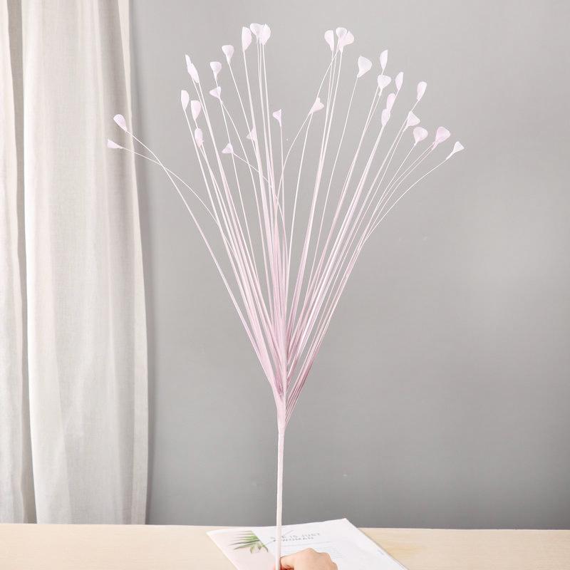 1PC Decorazione Poliestere Erba Pavone Simulata Scenografia Fotografica Composizione Floreale Vivace 80CM