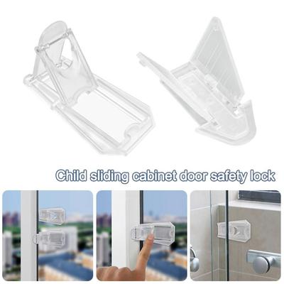 Self-adhesive Sliding Door Lock Anti-pinch Cabinet Door Lock  for Child Security Protection
