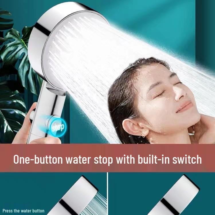 Handheld Shower Head with Negative Ion Pressure for Home Bathing