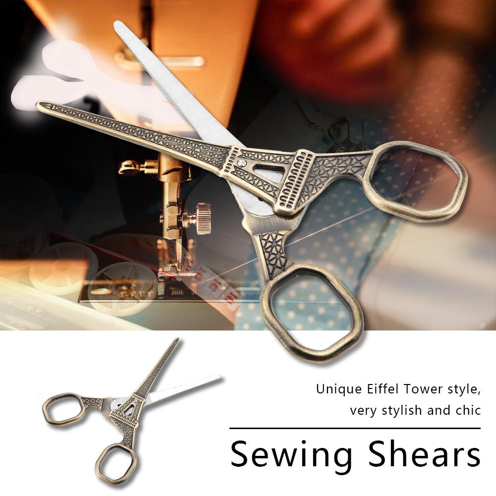 DIY Módní Nůžky na šití ve tvaru Eiffelovy věže Umělecké dílo Toaletní stolek Vyšívací nástroj Nůžky(bronz