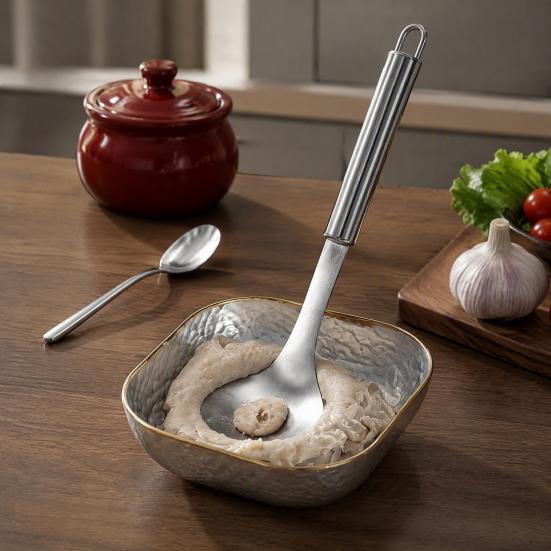 Rice Dumpling Shaper 304 Stainless Steel Meatball Maker Scoop, Hand Press Scoop for Fish Shrimp Easy Clean Kitchen Gadget Balls, Non-Stick Meat