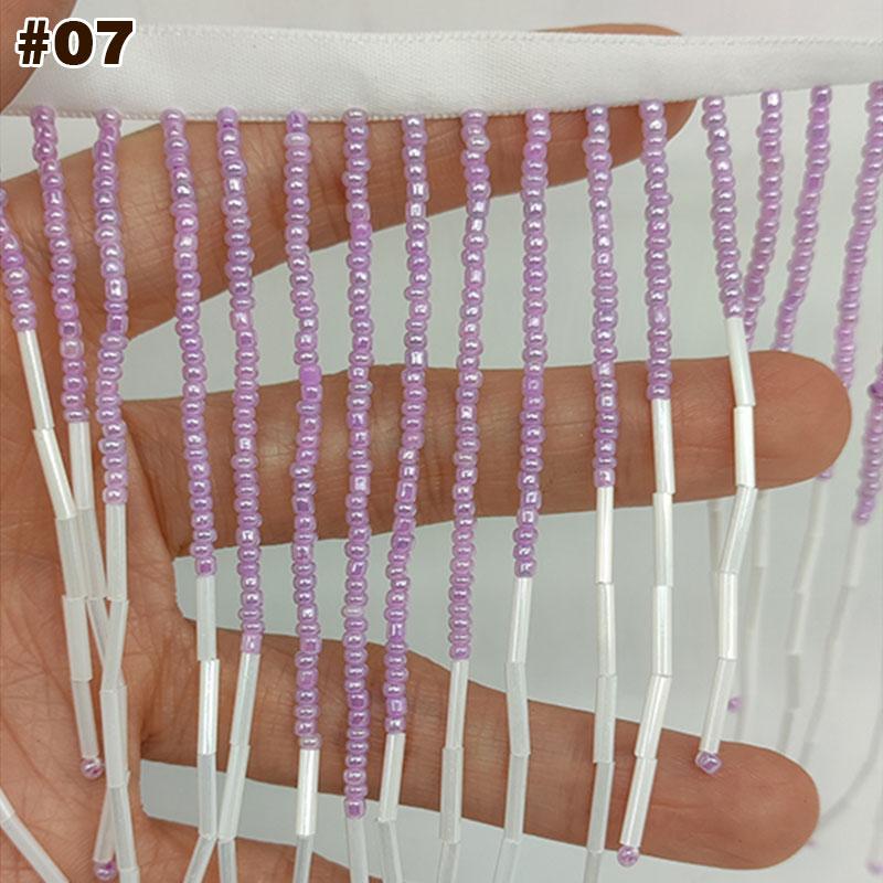 45cm Verschlüsselt Manuell Nagel Perlen Quaste Spitze Mehrfarbig Anhänger Perlenbesatz Fransen DIY Bühnenkleidung Heimvorhang Dekorativ