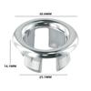 2XOverflow Ring Bathroom Basin Sink Silver Chrome Hole Cover Cap Inserts Round For Home Decoration About 22mm-24mm