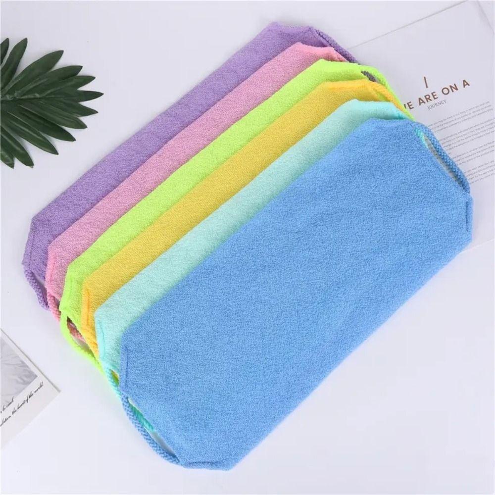Soft Scrubbing Cloth Stretchable Bath Washcloth New Body Back Scrubber Belt  Bathroom Supplies