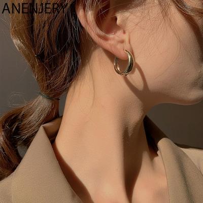 Damen-Modeschmuck, Creolen, einfache geometrische Creolen, Party-Schmuck, Geschenk