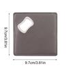 Multifunctional Square Leather Bottle Opener Coaster Handheld Can Openers Square Coaster Stainless Steel Bottle Opener