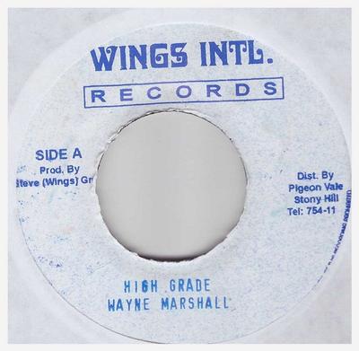 7inch Record WAYNE MARSHALL - High Grade NONE Wings Intl. Rec Jamaica Reggae, Ska & Dub Used