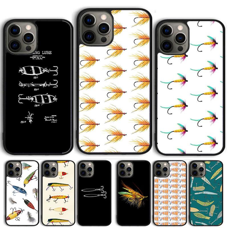 Fly Fishing Lure Phone Case Cover For iPhone 17 Air 16 15 11 13 14 Pro Max 12 Plus Max Fundas