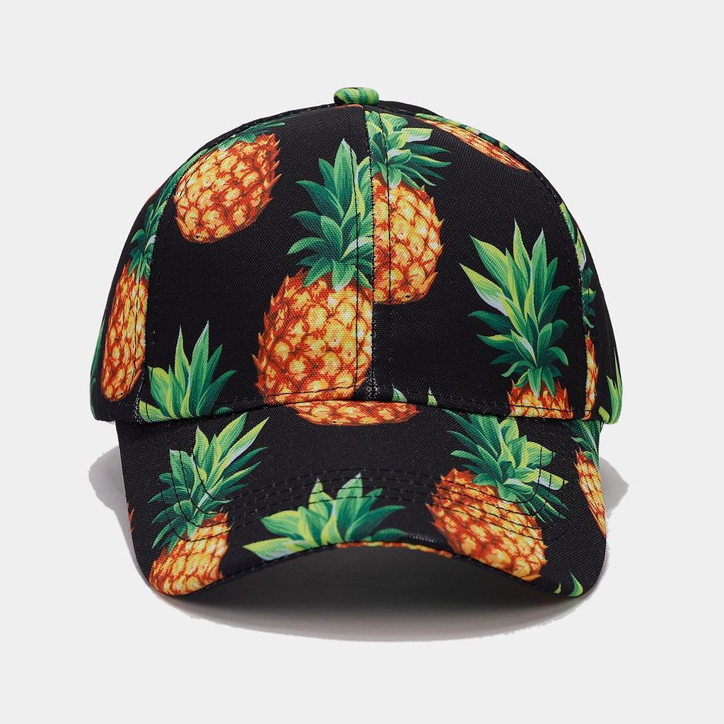 Tropical fruit banana pattern full print baseball cap women's fashion breathable shopping cap men's sports sun hat tide