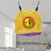     Windproof Warm Plush Hammock  ing Swing Bed Cave for Pet Bird Yellow S