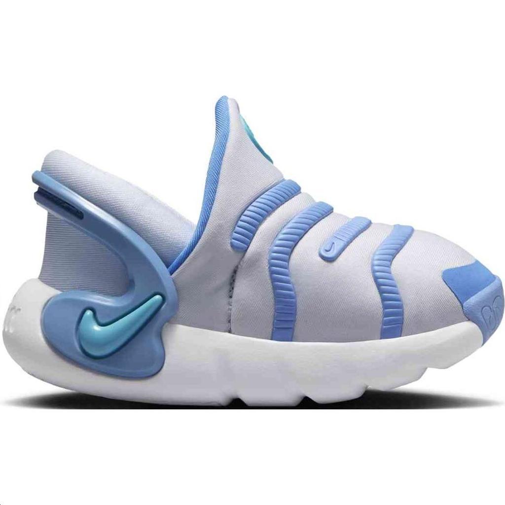 Nike Dynamo 2 EasyOn Slip Resistant Anti Kick Low Top Toddler Shoes White Blue Infant And Toddler Baby FD0554-004