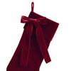 Stockings for Gifts 19 Inch Velvet Christmas Stocking with Bow, Soft Large Fireplace Hanging Tree Ornaments Sock Plush Cuff Mantel, Holiday