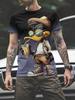 Grappig Cartoon Heren T-shirt 3d Print Korte Mouw Micro Elastisch Ademend Streetwear Zomer Casual Oversized T-shirts Herenkleding