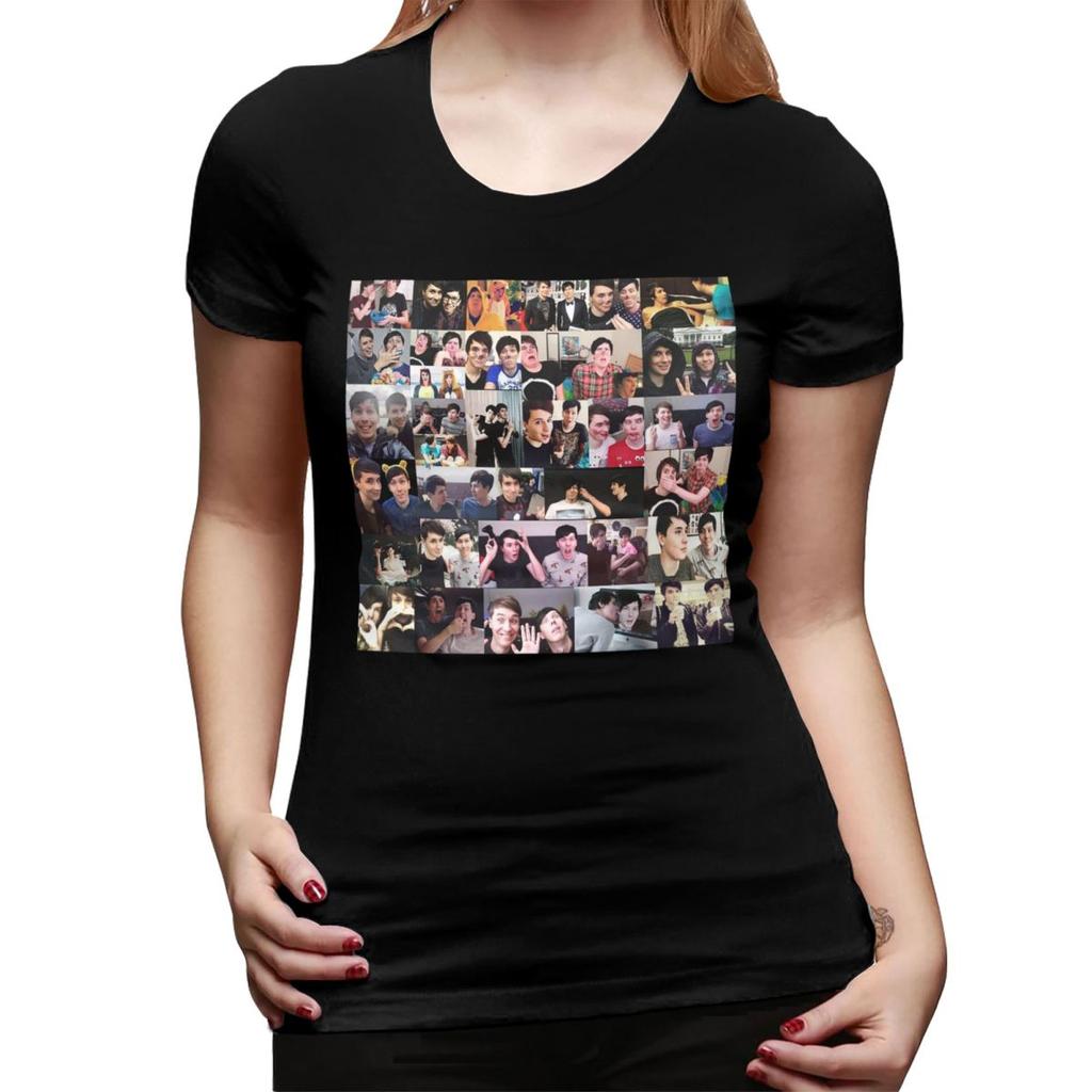 Dan And Phil TShirt for Women Crew Neck Streetwear T Shirts Womens Tees Short Summer Clothes Tops