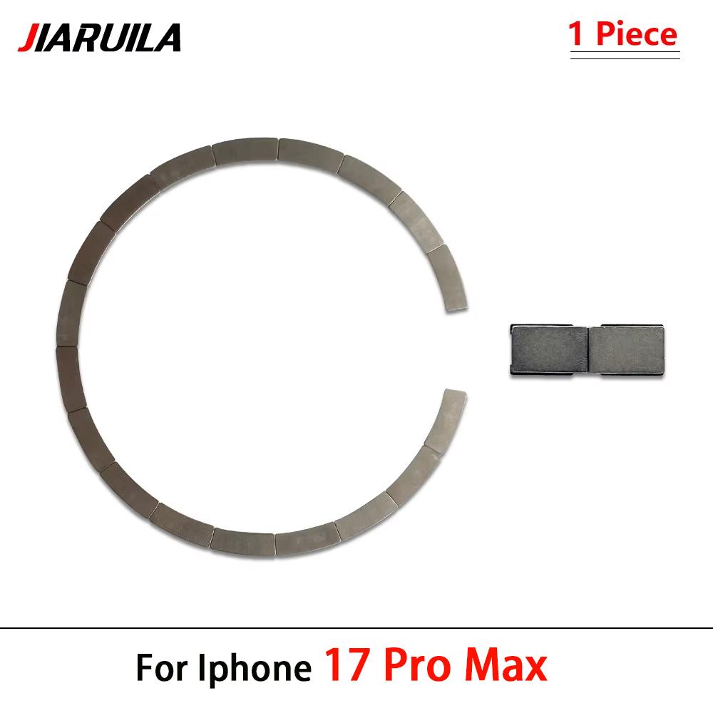 11Pcs, For Wireless Charging Magnet Module For iPhone 17 Pro Air 11 11 Mini 11 Plus 16 Pro Max Back Housing Magnetic Metal Ring