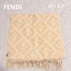 Used FF Scarf Cashmere Fringe FF Pattern Zucca Stole