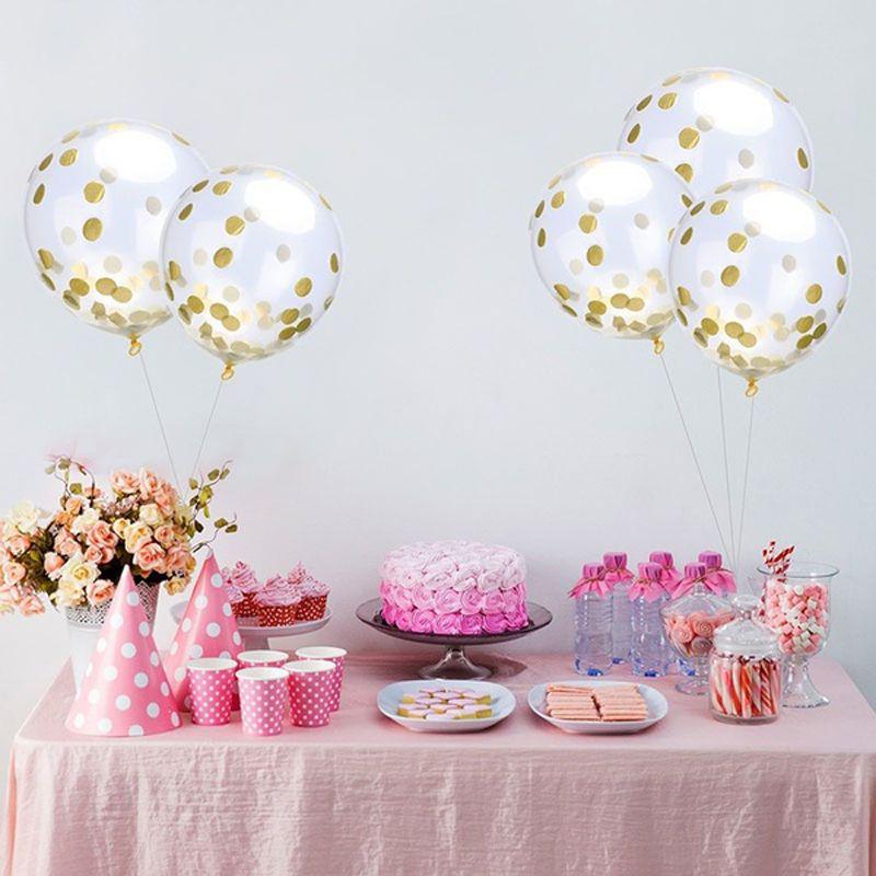 12" Balloon Confetti Latex Helium For Birthday Wedding Dance Decor Party