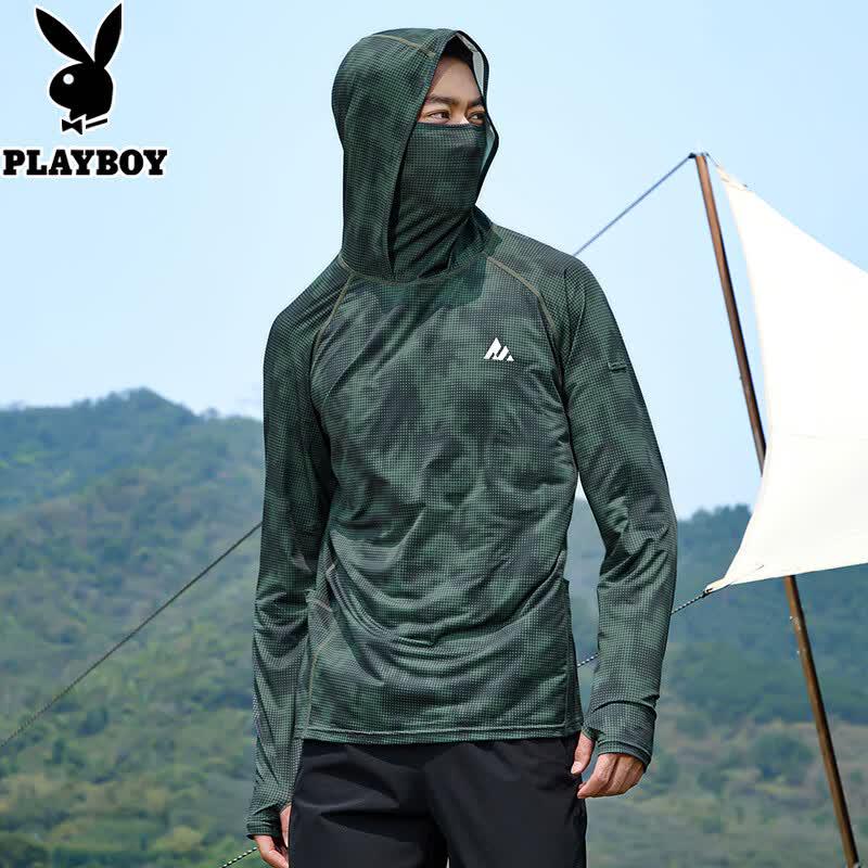 Playboy Men s Summer UV Protection Hooded Jacket L