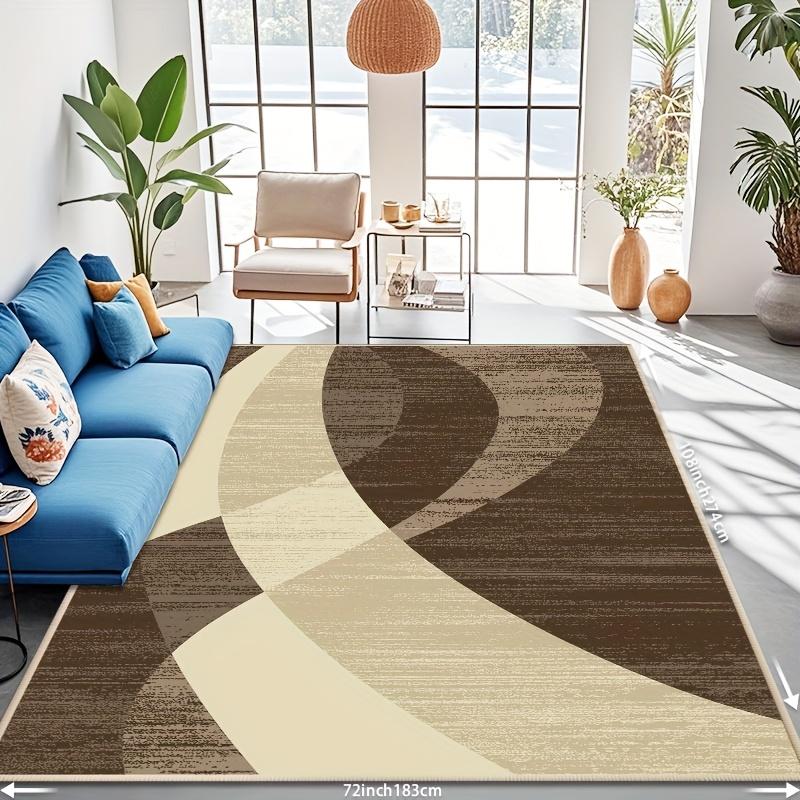 Large Area Mat Non Slip Backing Beige Brown Luxury Floor Mat for Living Room Kitchen Bathroom Entryway Machine Washable