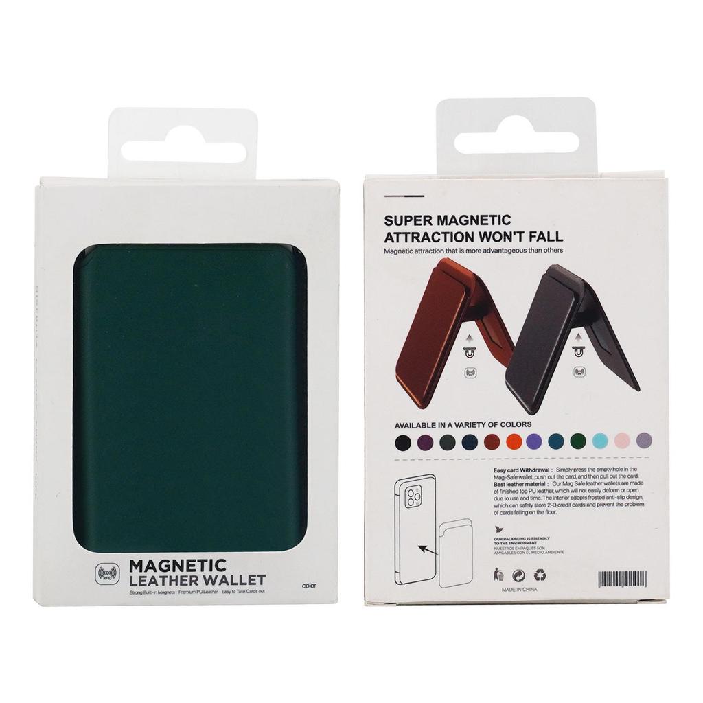 Na skladě: Magnetický kožený PU držák na karty MagSafe pro iPhone 13/15 - Skládací držák na ID