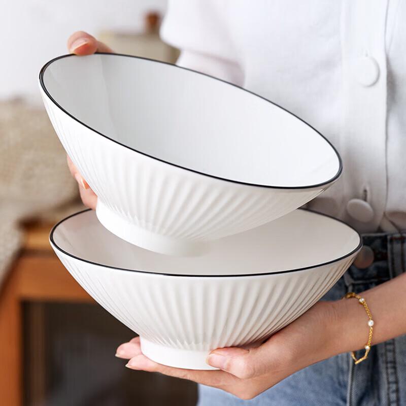 Fou Japanese-Style Underglaze Ceramic Ramen Bowls