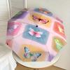 Colorful Butterfly Print Automatic Opening/Closing Umbrella with Foldable Design, Iron Frame Outdoor Rain Gear for Festivals, Travelers, Dai
