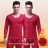 Men's Thermal Low-Neck V-Neck Cotton Suit: Velvet-Lined Sweater & Pants for Autumn/Winter