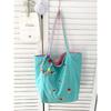 Early spring new dopamine double-sided shoulder bag cute dachshund dog embroidered canvas bag small fresh nylon underarm bag