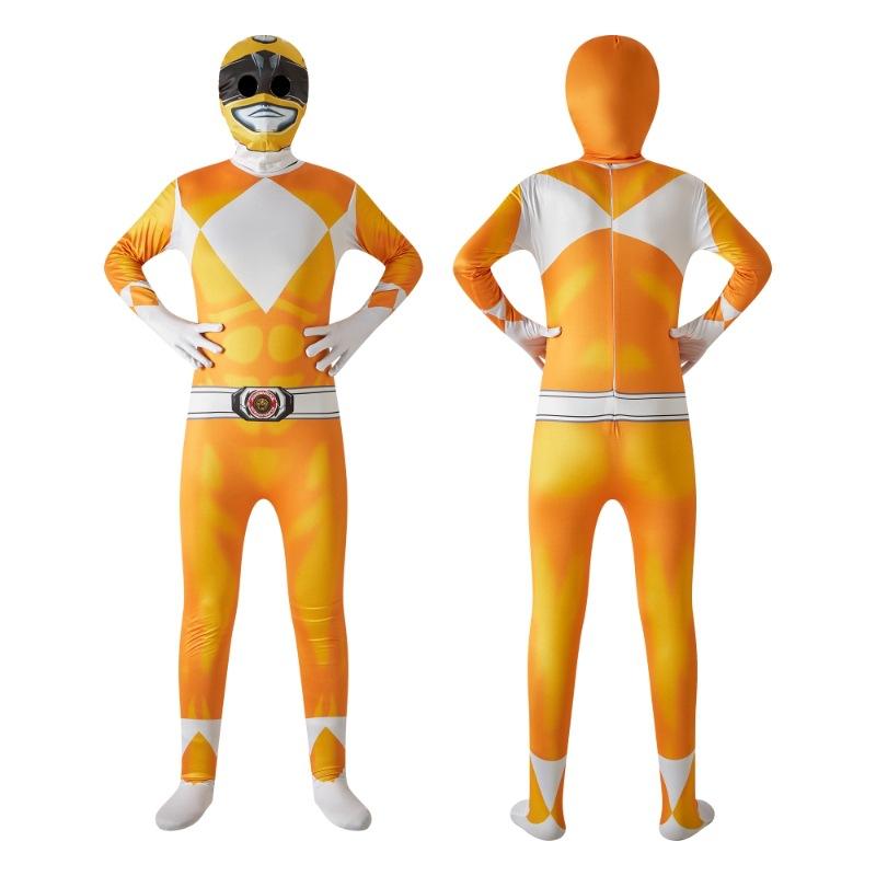 Kids Power Dinosaur Team Jumpsuit Mask Halloween Cosplay Costumes Boys Girls Halloween Party Zentai Rangers Role Playing Outfit