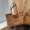 Large Capacity Canvas Tote Bag Minority Design Stripe Handbag Fashionable Mommy Bag  Travel