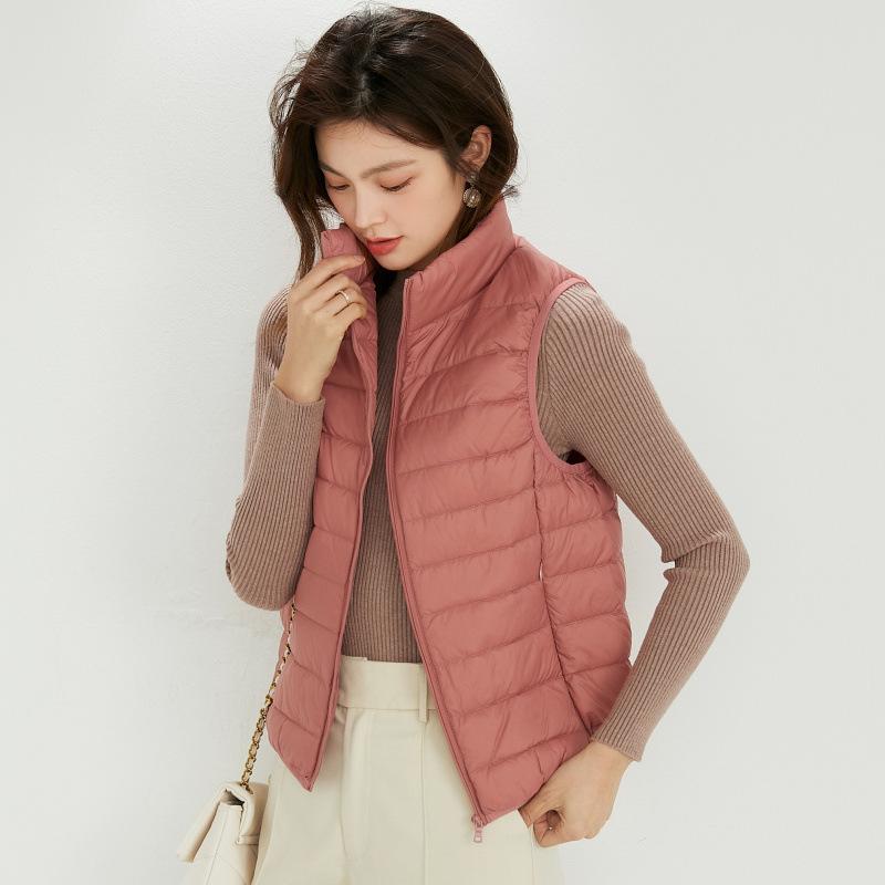 Autumn and Winter Light Down Vest Stand-up Collar Vest Short Vest Down Jacket Women's Vest Vest Vest Vest