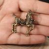 Copper War Horse Figurines Miniatures Lucky Feng Shui Home Decorations Crafts Accessories Desktop Ornaments Brass Tea Pets