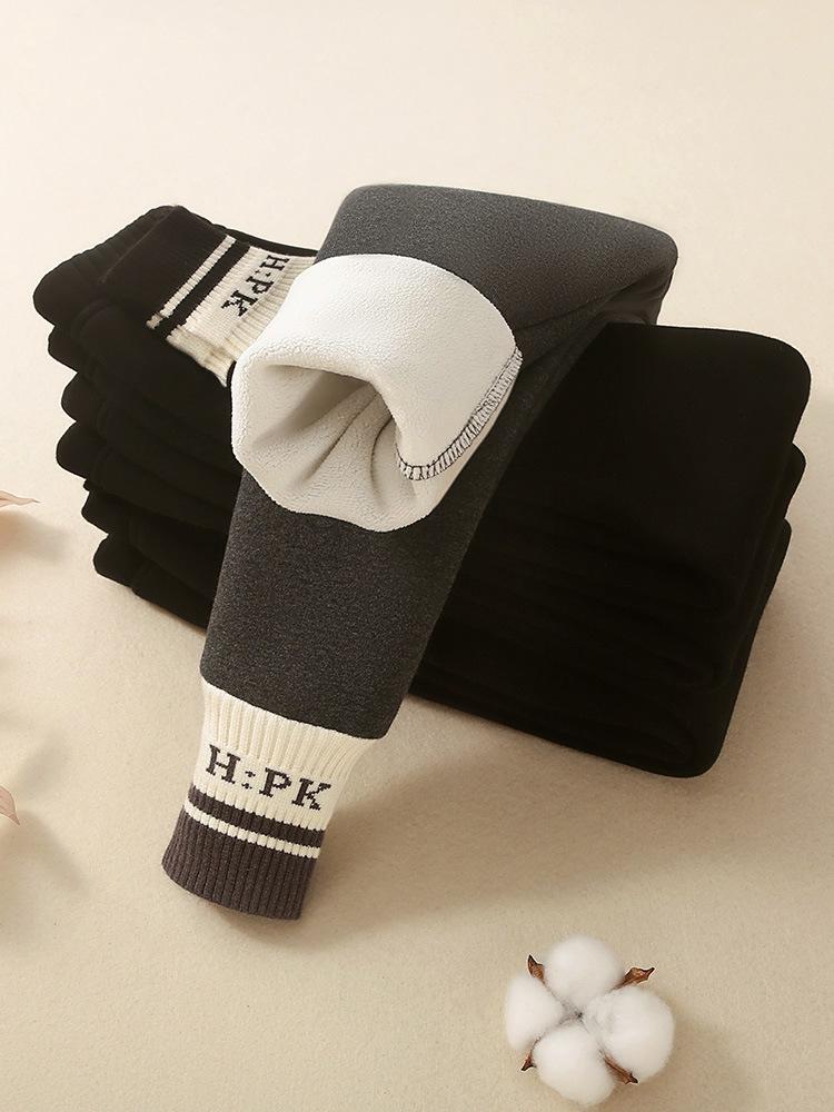 Girls' Fleece-Lined Leggings: Stylish Cotton Pants for Autumn & Winter - Wear Outside, Soft Velvet, Cozy Warmth