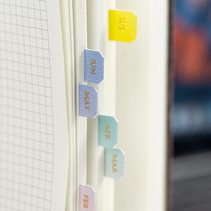 Fromthenon Magic Color Index Sticker Diary Planner Foil Gold Monthly Bookmark Notebook & Journal Month Tab Decorative Stationery