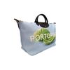 Longchamp Printed Zipper Closure Canvas Tote Travel Bag Women Bags Sky-Blue L1624MSI028