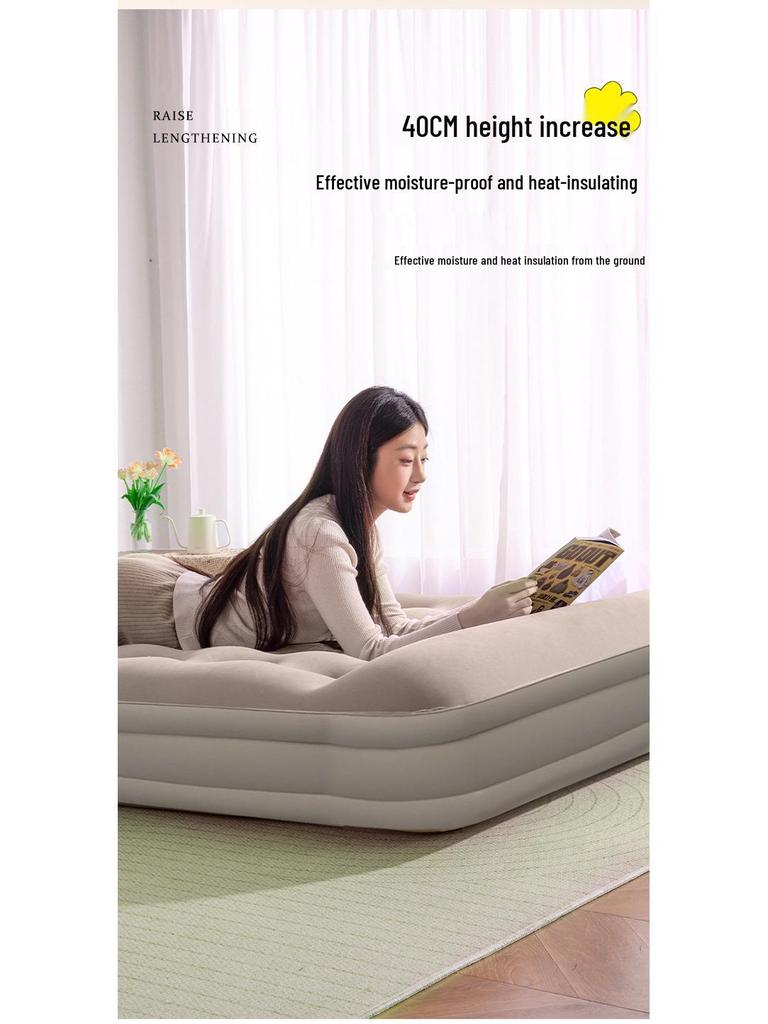 Portable Outdoor Inflatable Air Mattress - Single/Double Camping Bed