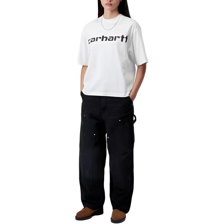 Carhartt WIP Womens S/S Archive Script T-Shirt Comfortable Simple Round Neck Short Sleeve Women tops I036042-02-XX